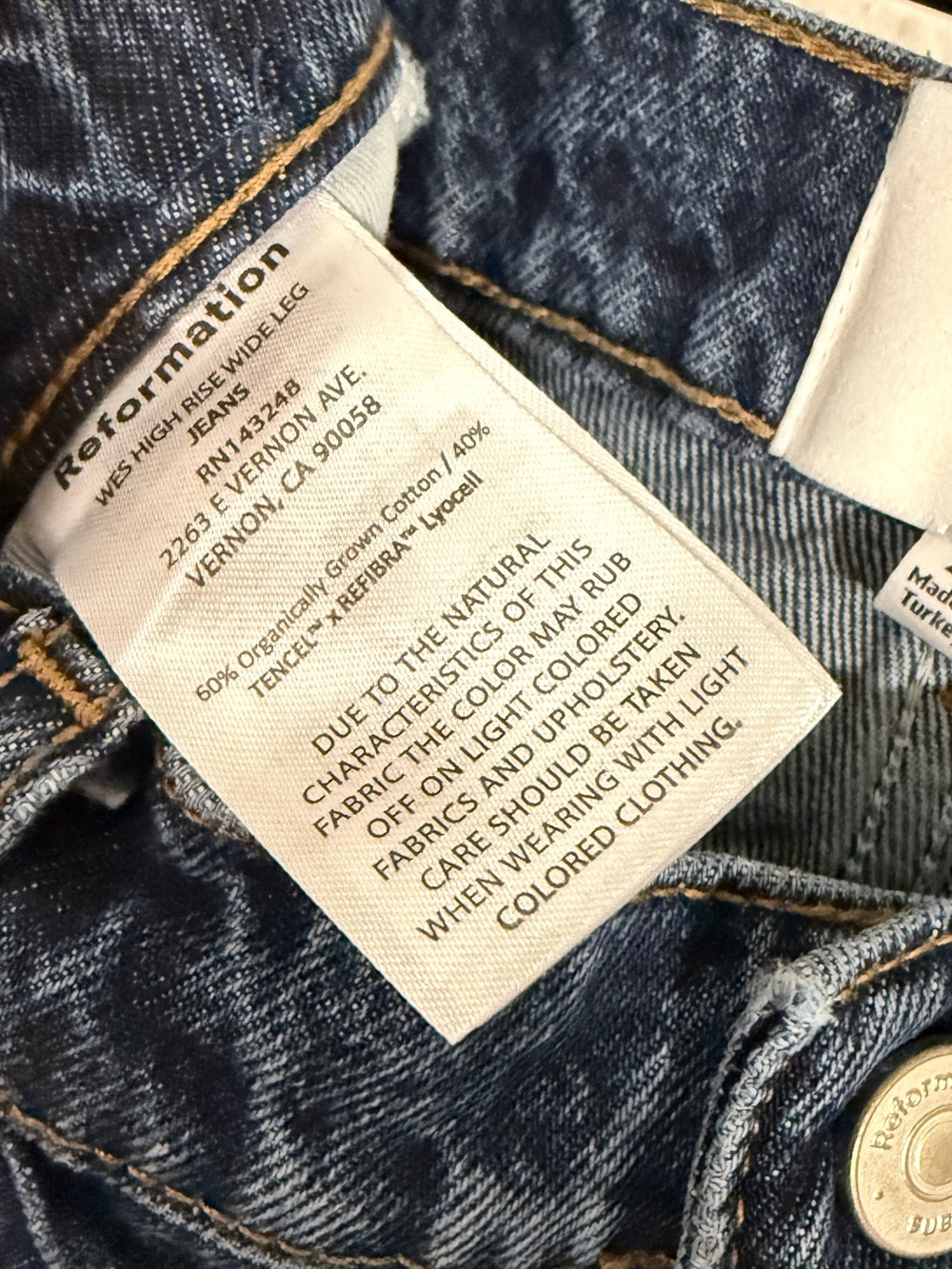 Reformation Wes High Rise Wide Leg Jeans - Picture 8 of 9